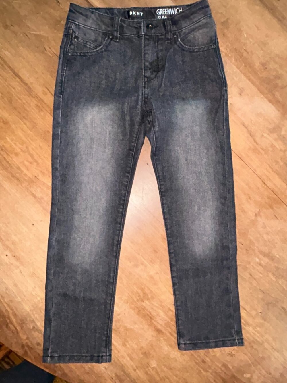 DKNY Black Jeans, Boys Sz 7, Greenwich Slim, NWT